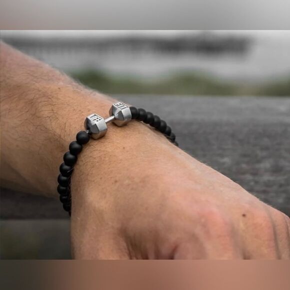 Fit life SILVER DUMBBELL BRACELET - Picture 3 of 7